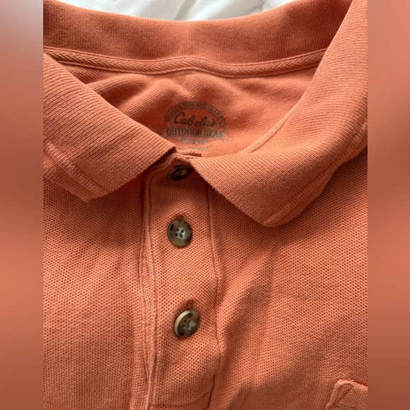 Men's Cabela’s 2XL Burnt Orange Mens Cotton Polo Shirt - Picture 4 of 10